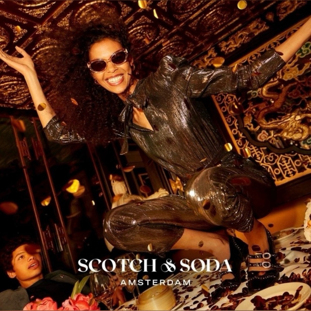 NWT Scotch & Soda Silver Jumpsuit